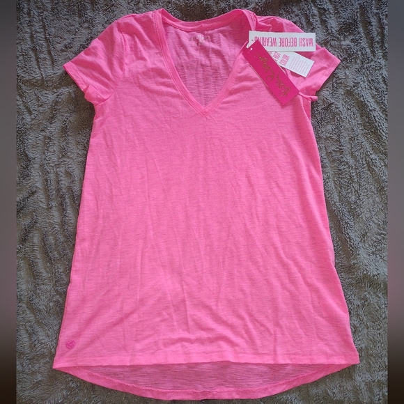 Lilly Pulitzer Etta Top Prosecco Pink XXS - Picture 1 of 3